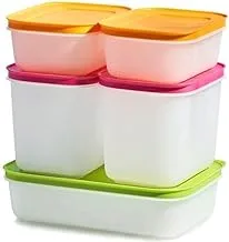 Tupperware Plastic Freezer Food Storage Set 5-Pieces