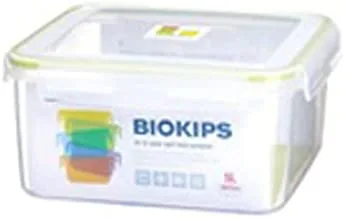 Komax Biokips Square Food Storage Container with Lid, Clear 5 Liter Capacity, 71870