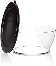 تابروير ايكو + وعاء بلاستيك شفاف ، سعة 990 مل ، أسود لامع