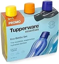 Tupperware Eco Plastic Bottle Set 3-Pieces, 750 ml Capacity