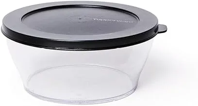 Tupperware Eco+ Clear Plastic Bowl, 610 ml Capacity, Jet Black