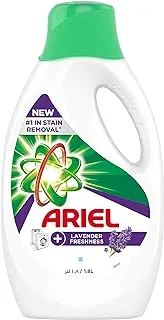 Ariel Lavender Laundry Detergent Liquid Gel, 1 in Stain Removal with 48 Hours of Freshness, 1.8L