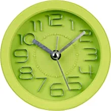 Home Alarm Round Analog Clock, 10.5 cm - GREEN