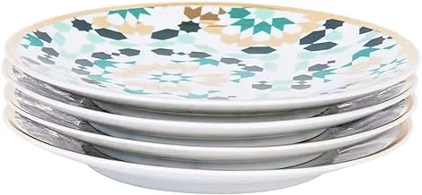 Silsal Mirrors Dessert Plates 4-Piece Set, Emerald