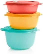 Tupperware Plastic Store, Serve and Go Microwave Container Set 3-Pieces, Large