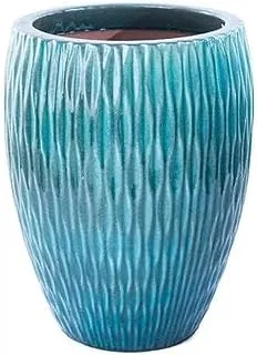 Sultan Garden Round Ceramic Pot, 42 cm x 55 cm Size, Turquoise