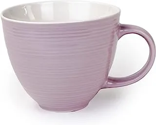 Shallow 380ml Porcelain Ceramic Cup wide Mug - 10x9cm Light Pink