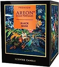 شمعة عطرية برائحة المسك الأسود من اريون، متعددة الألوان
