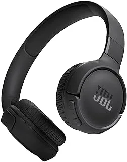 JBL Tune 520BT Wireless On-Ear Headphones, Pure Bass Sound, 57H Battery with Speed Charge, Hands-Free Call + Voice Aware, Multi-Point Connection, Lightweight and Foldable - Black, JBLT520BTBLKEU