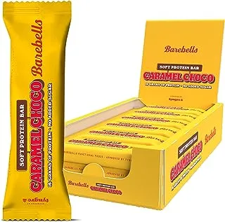 Barebells Soft Protein Bars Caramel Choco, 16g protein low carb chocolate bars, after workout low calorie snacks 12 x 55g