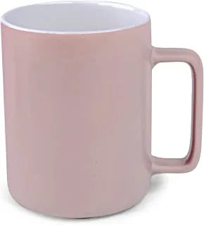 Shallow 400ml Porcelain Ceramic Cup coffee tea Mug - 400ML, 8x10.5cm Quicksand Pink