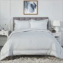 DONETELLA Hotel Style Bedding Comforter Set, All Season, 8 Pcs King Size, 300 TC CVC (Blended Cotton) Comforter Sets, With Down Alternative Filling (طقم لحاف سرير فندقي)