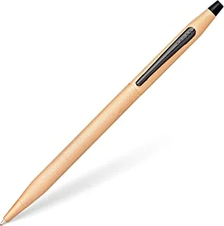قلم حبر جاف قابل لإعادة الملء من كروس كلاسيك سينشري، قلم حبر جاف متوسط ​​الحجم، يتضمن صندوق هدايا فاخر - ذهبي وردي مصقول