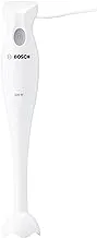 Efficient Hand Blender, 300 W, White/Grey - Bosch MSM6B150GB - German Engineering Design, Fast Mixing, Stainless Steel Blade, Anti-Splash Function, Measuring Cup Included, White