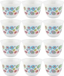 ALSAIF Gawa Cup Set Of 12PCs, Multi-Color Size: Large, K65179/D3/L