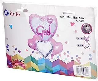 Italo Star Balloon for Baby Girl 4 Pieces Set
