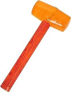 BMB Tools Hammer with Rubber Handle 300g Dead Blow Hammer, Neon Orange | Unibody Molded | Checkered Grip
