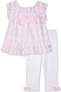MOON 100% Cotton Tunic Top and Leggings 18-24M Pink - Pink Gingham