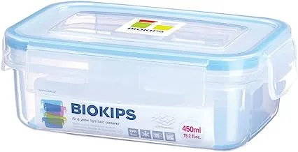 Komax Biokips Rectangular Food Storage Container with Divider, 450 ml Capacity