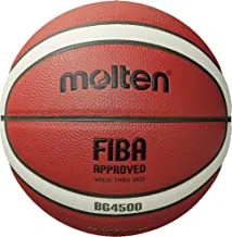 كرة السلة المركبة من سلسلة Molten BG، معتمدة من الاتحاد الدولي لكرة السلة - BG4500، مقاس 7، لونين (B7G4500)
