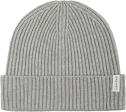 قبعة كالفن كلاين للرجال منسوجة ذات أساور للطقس البارد