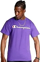 Champion Men's Classic T-Shirt, Graphic Script, Granite