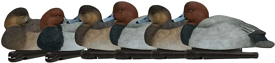 Avian-X Topflight Redheads Durable Ultra Realistic Floating Hunting Duck Decoys, Pack of 6, AVX8089, One Size