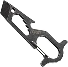 CRKT Pryma Stainless Steel Multitool: Compact and Lightweight EDC Metal Multi-Tool with Pry Bar, Hex Wrench, Bottle Opener, Glass Breaker, and Carabiner 9011, One Size