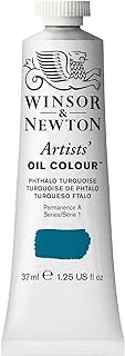 Winsor & Newton 1214526، طلاء ألوان زيتية للفنانين فثالو تركواز، أنبوب 37 مل، 37 مل