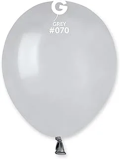 Gemar A50 Latex Balloon without Helium, 5-Inch Size, 070 Grey