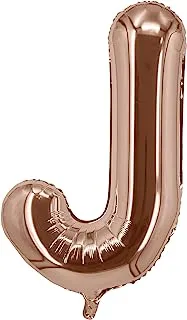 The Balloon Factory Letter J Foil Balloon without Helium, 34-Inch Size, Rose Gold