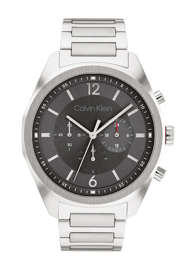CALVIN KLEIN Men's Chronograph Round Shape Stainless Steel Wrist Watch - 25200264 - 45 Mm