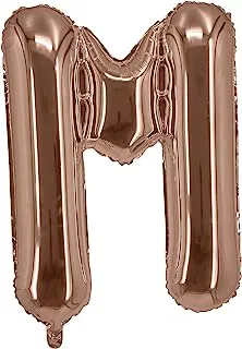 The Balloon Factory Letter M Foil Balloon without Helium, 34-Inch Size, Rose Gold