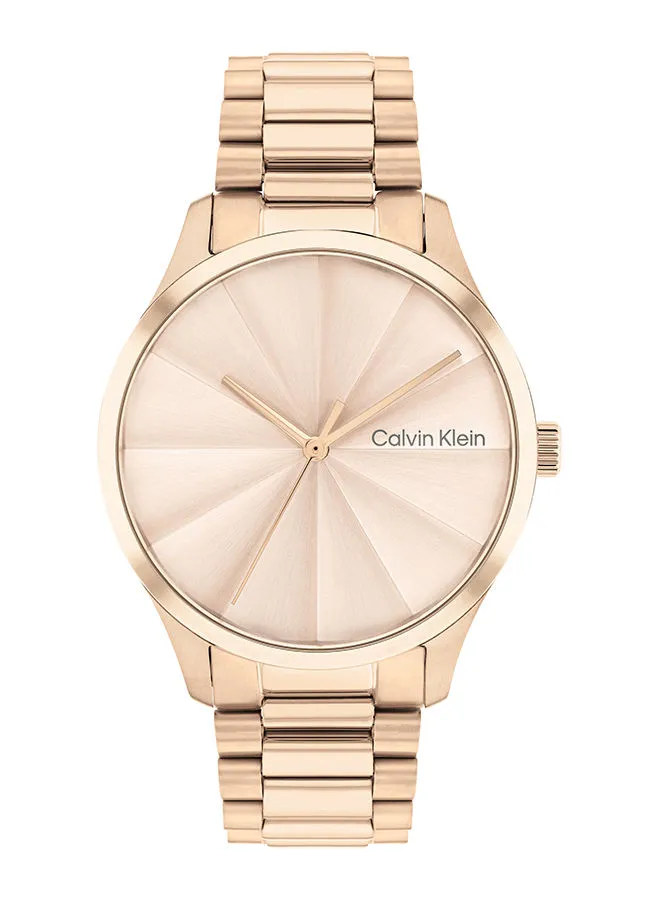 CALVIN KLEIN Unisex Analog Round Shape Gold Wrist Watch 25200231 35 mm