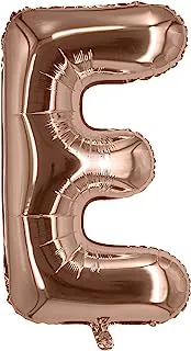 The Balloon Factory Letter E Foil Balloon without Helium, 34-Inch Size, Rose Gold