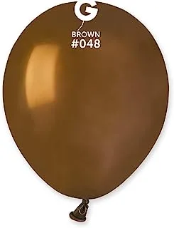 Gemar A50 Latex Balloon without Helium, 5-Inch Size, 048 Brown