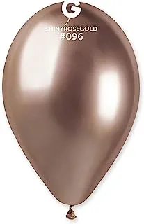 Gemar GB120 Latex Balloon without Helium, 13-Inch Size, 096 Shiny Rose Gold