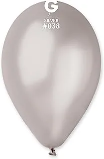 Gemar GM110 Latex Balloon without Helium, 11-Inch Size, 038 Silver