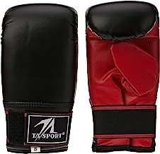 Leader Sport GS-3002 Artificial Leather Punching Mitt, Small, Black/Red
