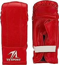 Leader Sport B115R-L PVC Pro Type Bag Gloves, Large, Red