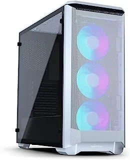 Phanteks Eclipse P400A Digital ATX Mid-tower (PH-EC400ATG_DWT01) ، لوحة أمامية شبكية ، زجاج مقسّى ، Digital-RGB ، أبيض