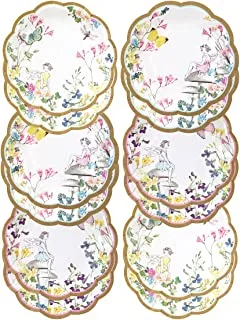 Talking Tables Tea Party Fairy Paper Plates Pack of 12, Dia 17cm, 7