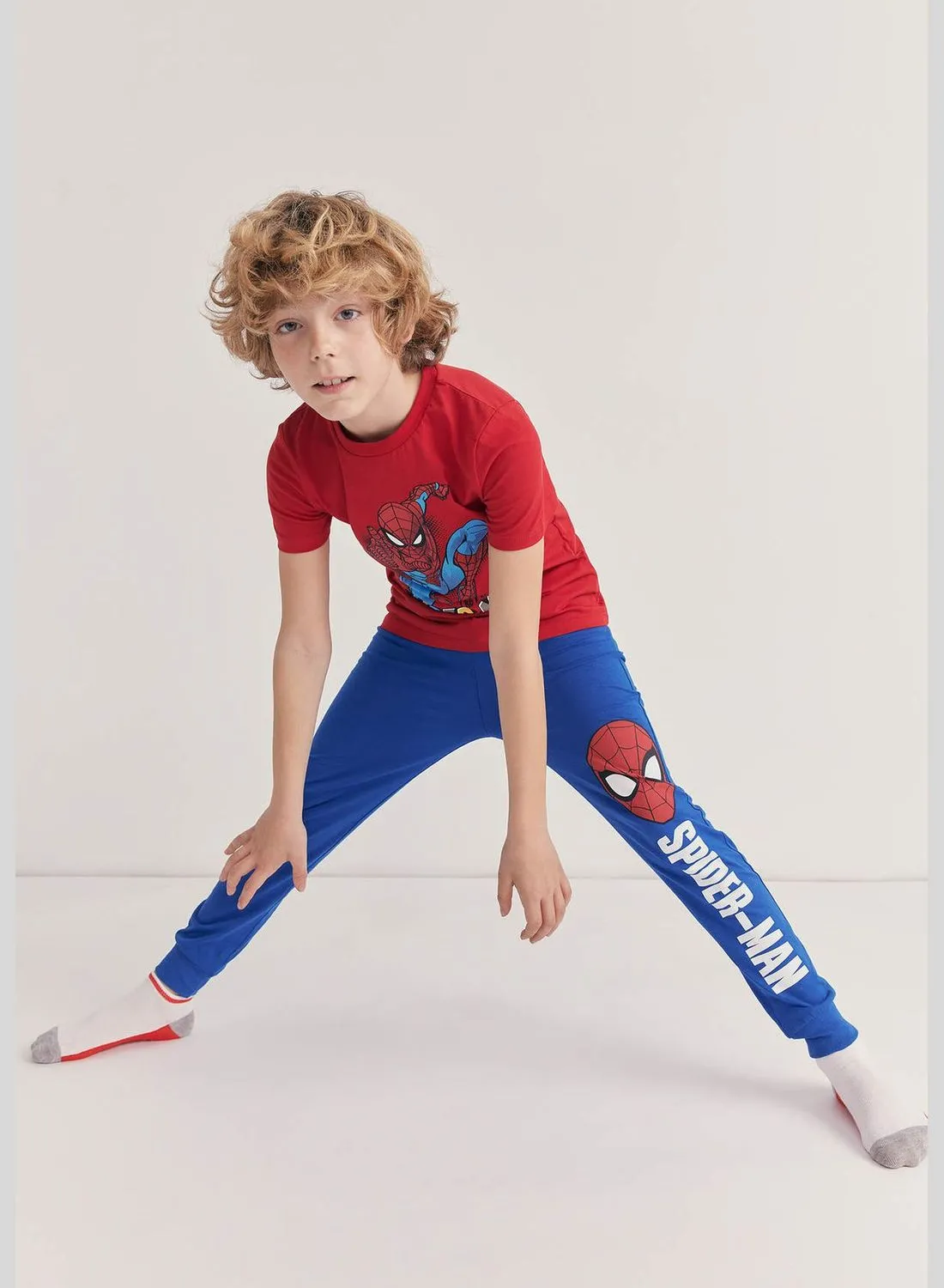 DeFacto Boy Marvel Spiderman Licenced Crew Neck Long Sleeve Knitted Pyjamas