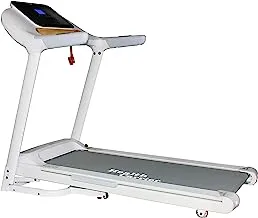 HEALTH CARRIER Motorized Treadmill 2.5 HP With Auto Incline, Bluetooth App & Speakers, Hand Pulse & Hand Keys, Foldable, HC-A7 White