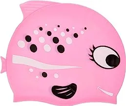 Leader Sport Cap-500 Silicone Swimming Cap for Kids, Pink
