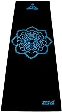 Stag Designer Yoga Mat, 4mm (Black/Blue)