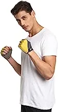Nivia Coral Micro Gym Gloves, Large (Yellow/Grey)
