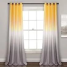 Lush Decor Ombre Fiesta Curtains Room Darkening Window Panel Set for Living, Dining, Bedroom (Pair), 52