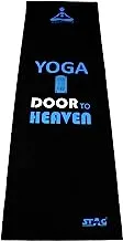 Stag Designer Yoga Mat, 4mm (Black/Blue/White)