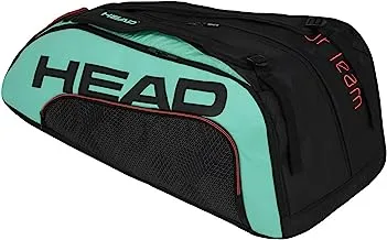 حقيبة تنس Tour Team 12R Monstercombi للجنسين من HEAD، أسود/أزرق مخضر، مقاس واحد